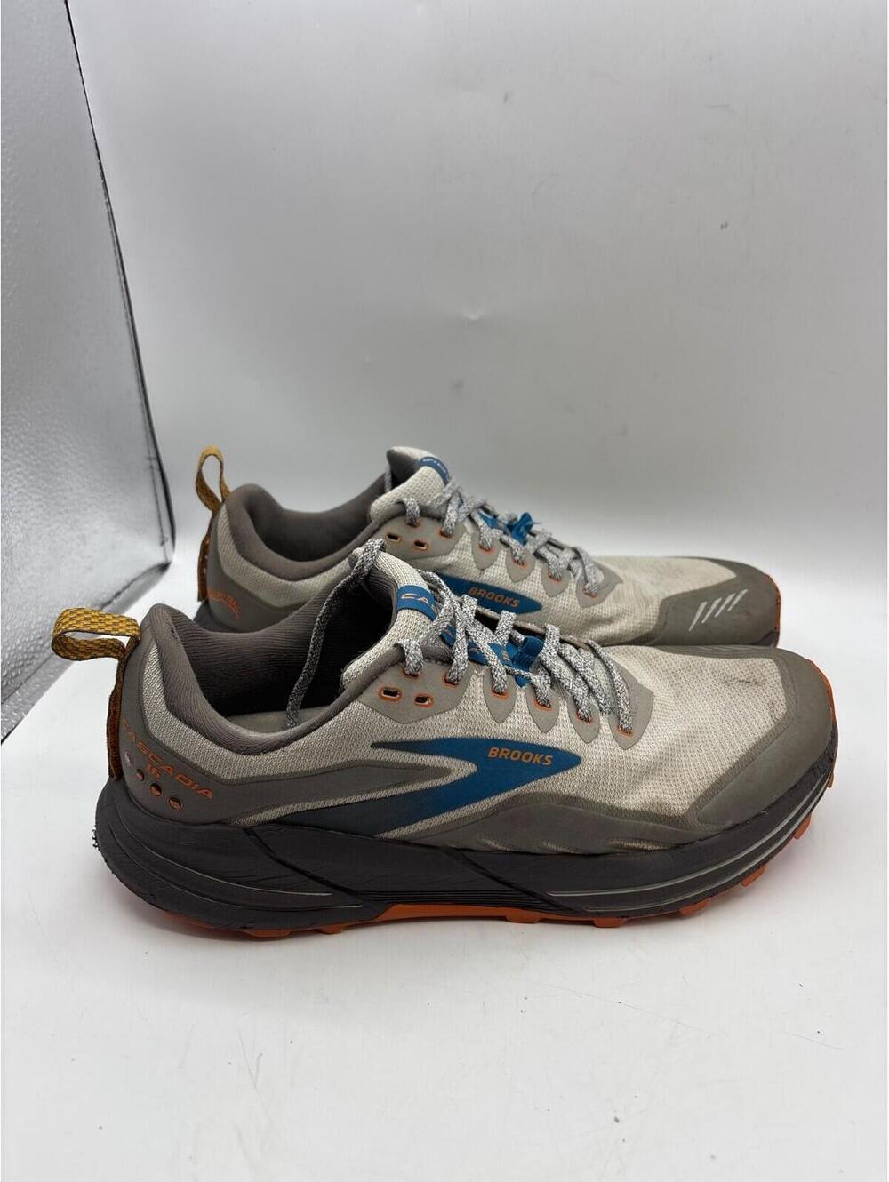 Brooks Shoes Mens 10 Gray Cascadia 16 Trail Outdoor Running Sneakers 1103761D038